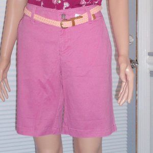 Sonoma shorts size 32" or  6 Fuchsia with a peach belt